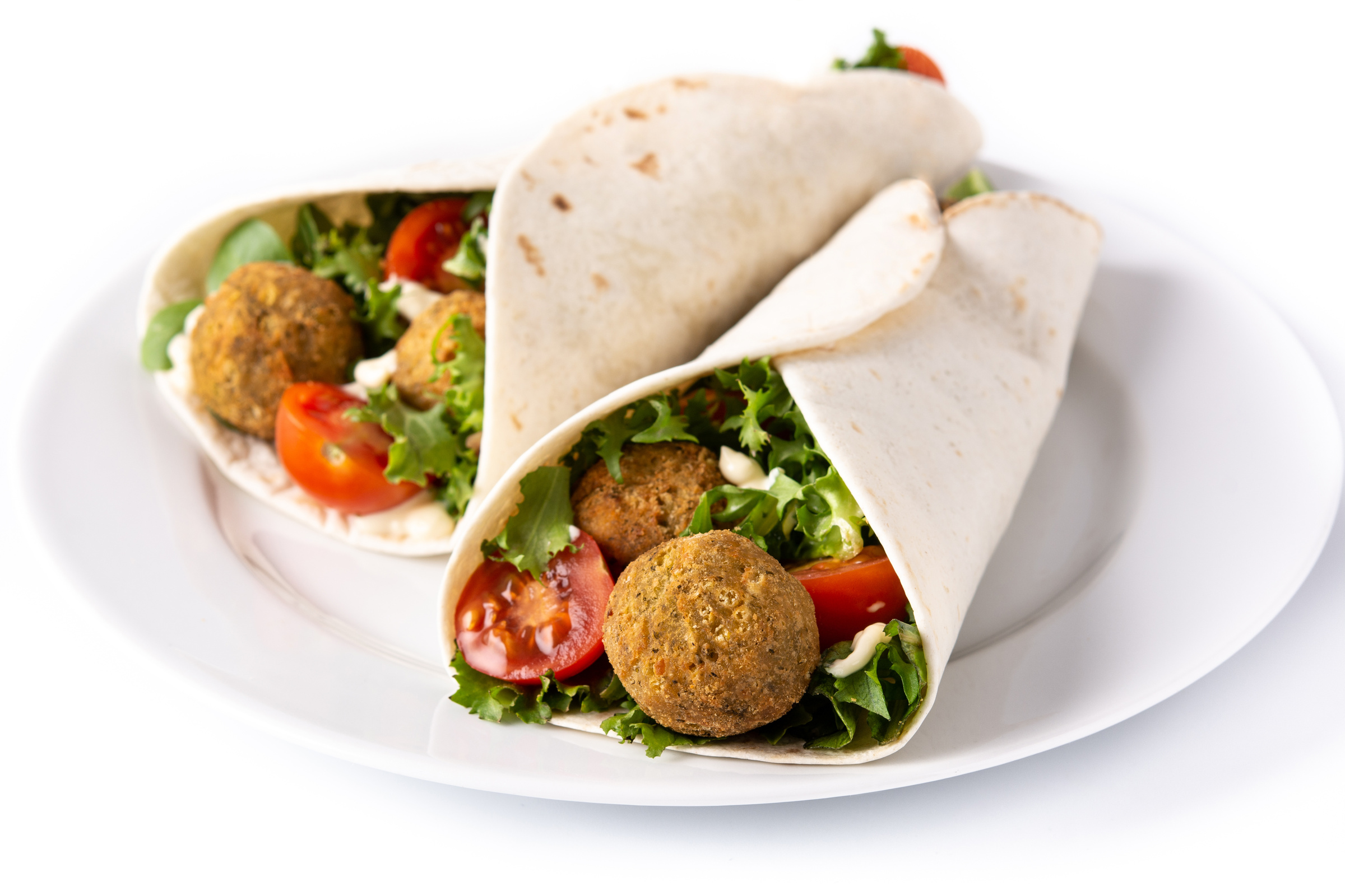 Tortilla Wrap with Falafel and Vegetables